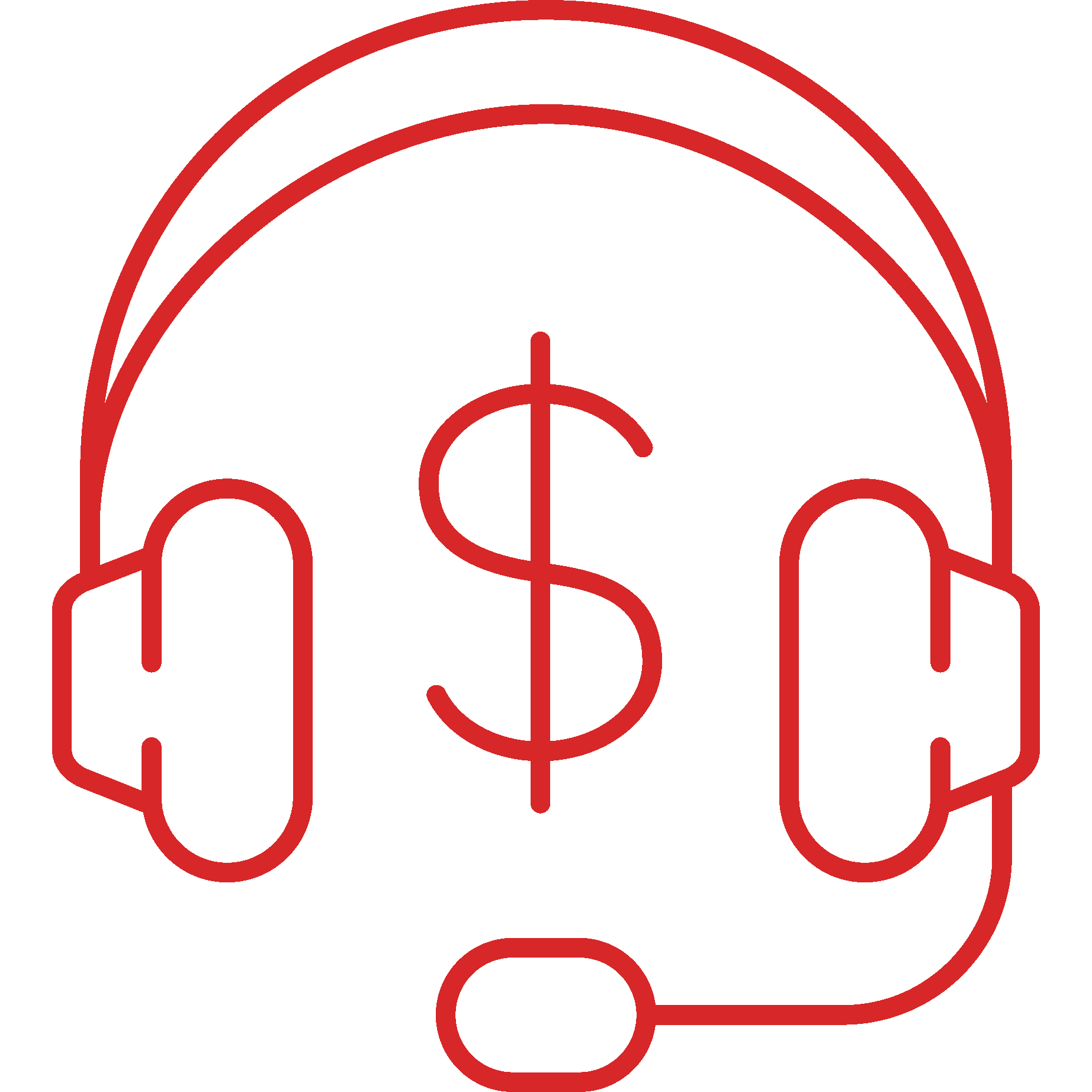 Billing TPA Icon - headset with dollar sign