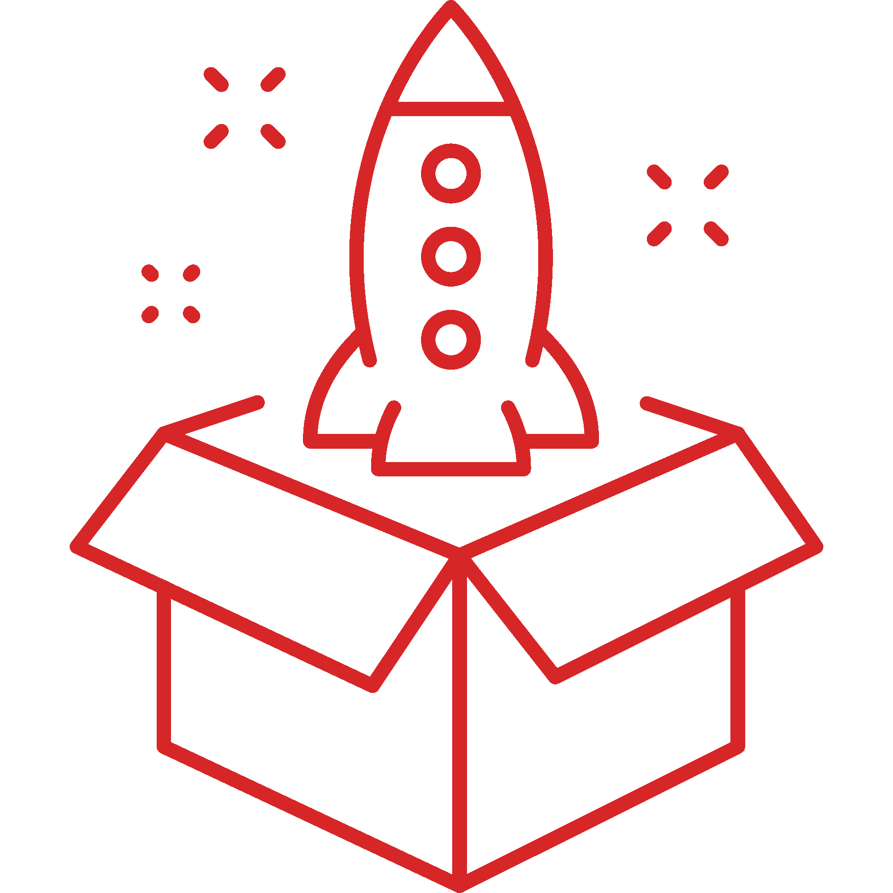 Bundles Icon - package with rocket