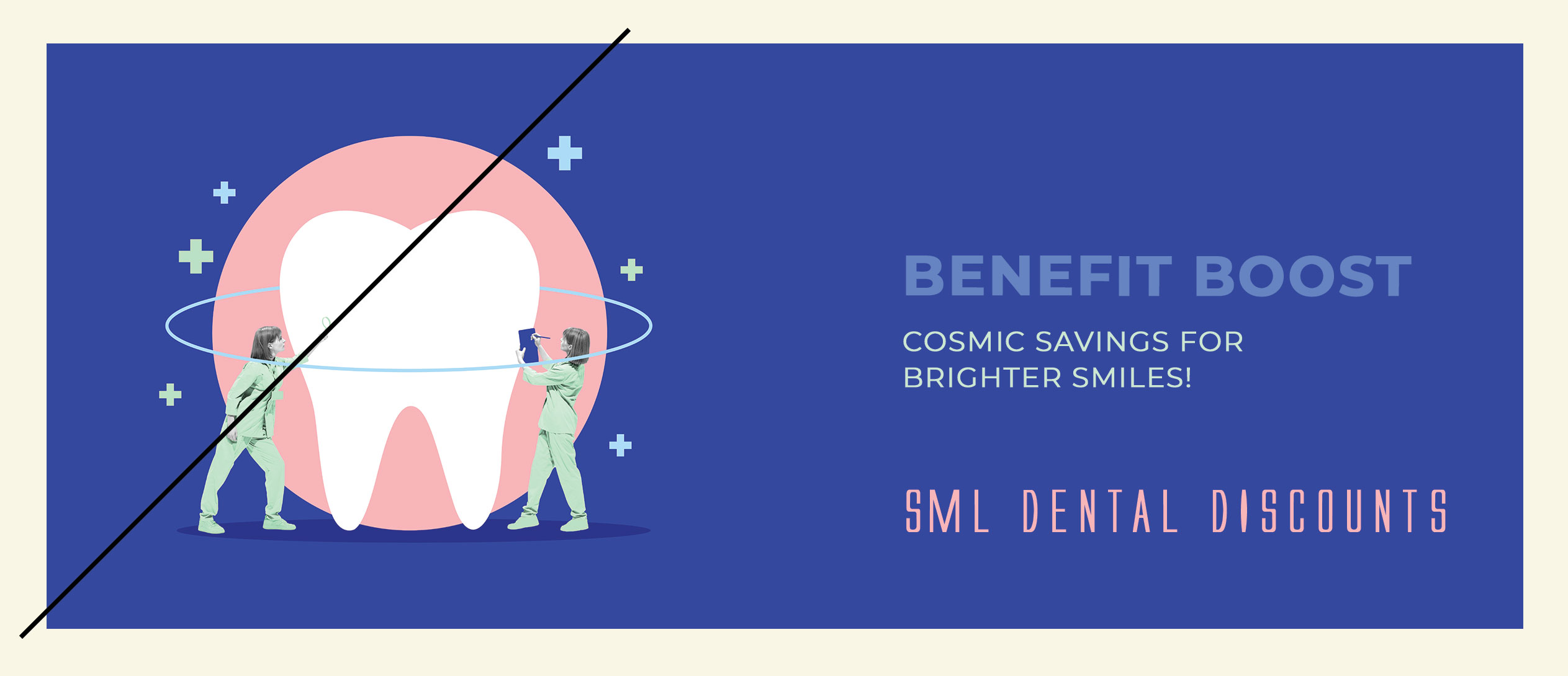 BB SML Dental Discount Hero Image - Cosmic Savings for Brighter Smiles