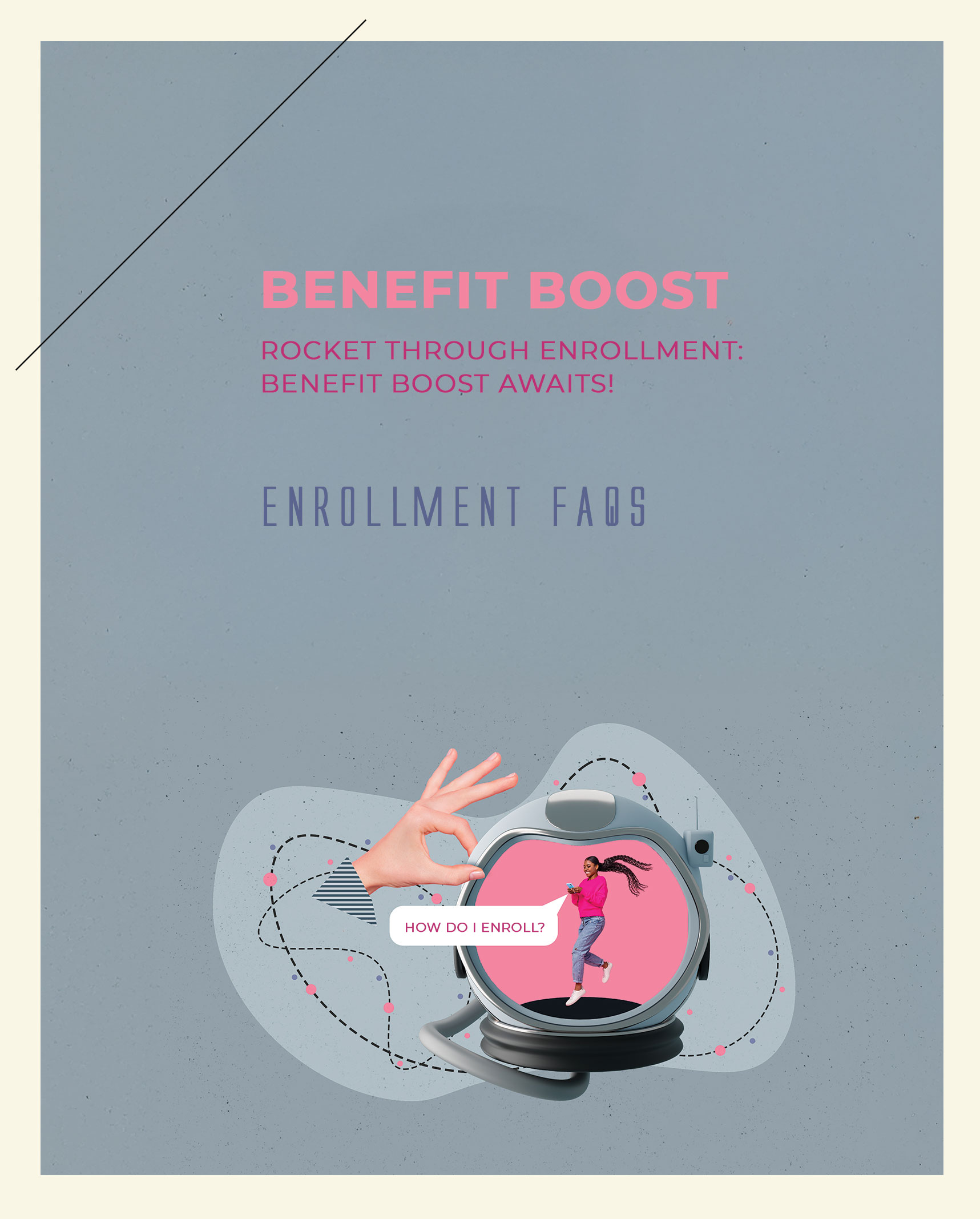 Person on phone in Helmet - Rocket through Enrollment: Benefit Boost Awaits