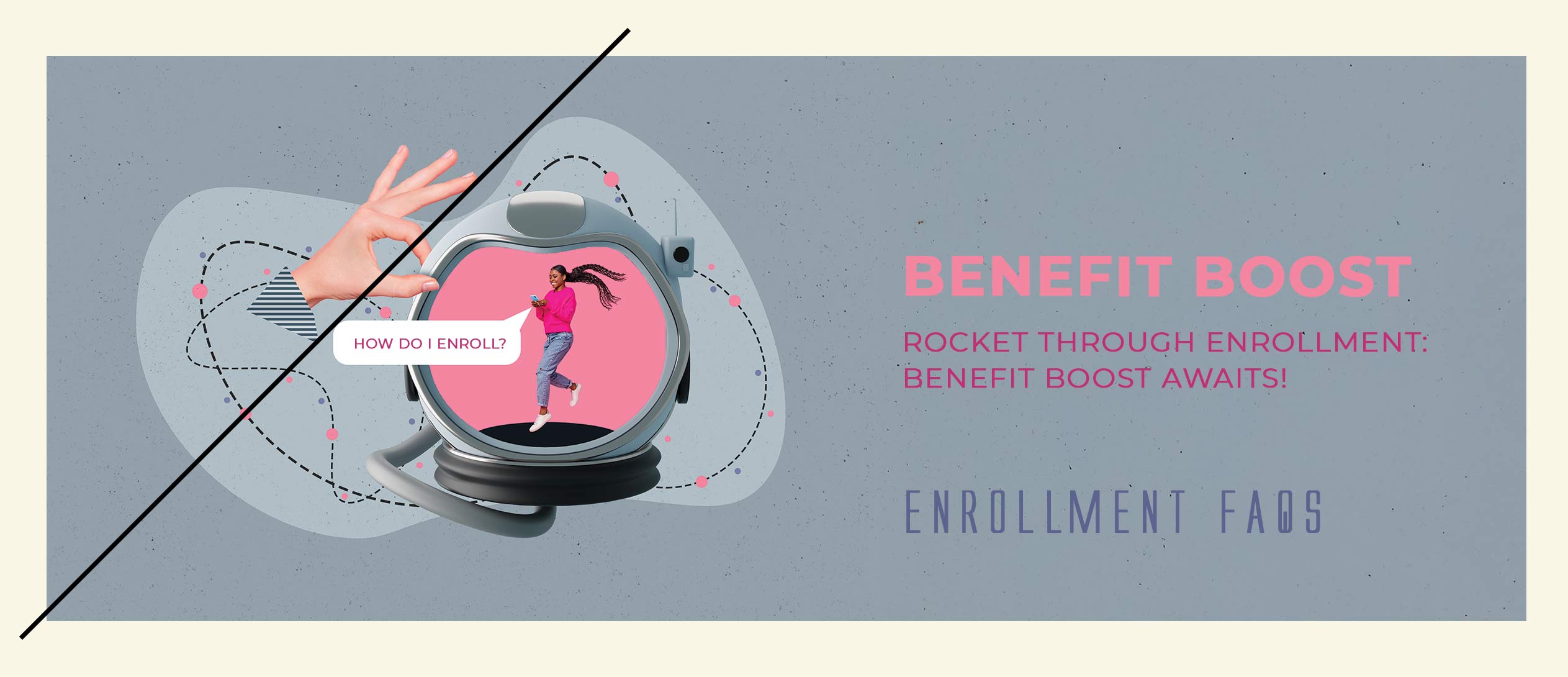 Person on phone in Helmet - Rocket through Enrollment: Benefit Boost Awaits