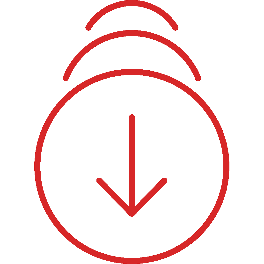 Member Fulfillment Icon - download down arrow