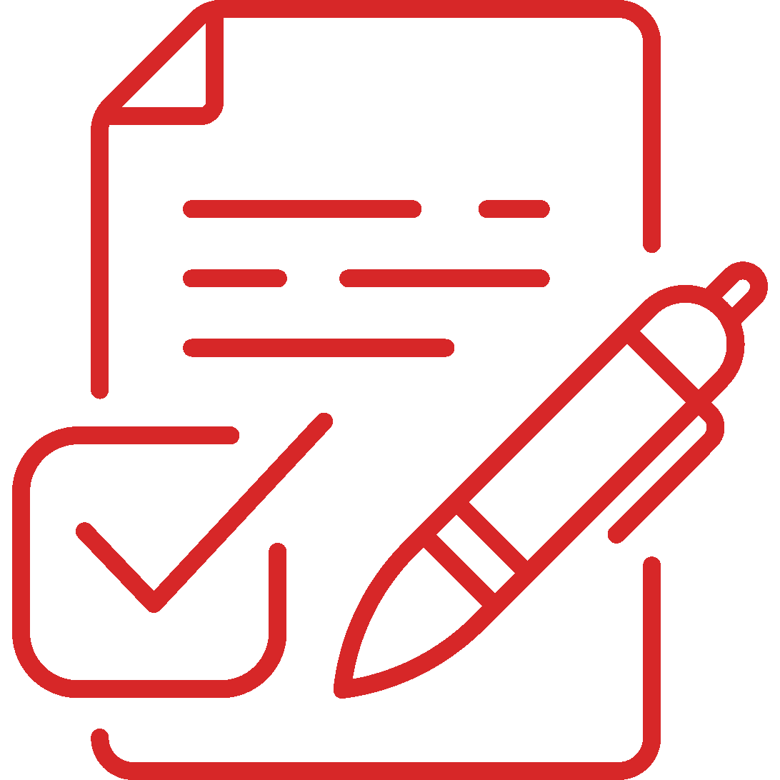 Enrollment Part Two Icon - signature and paper