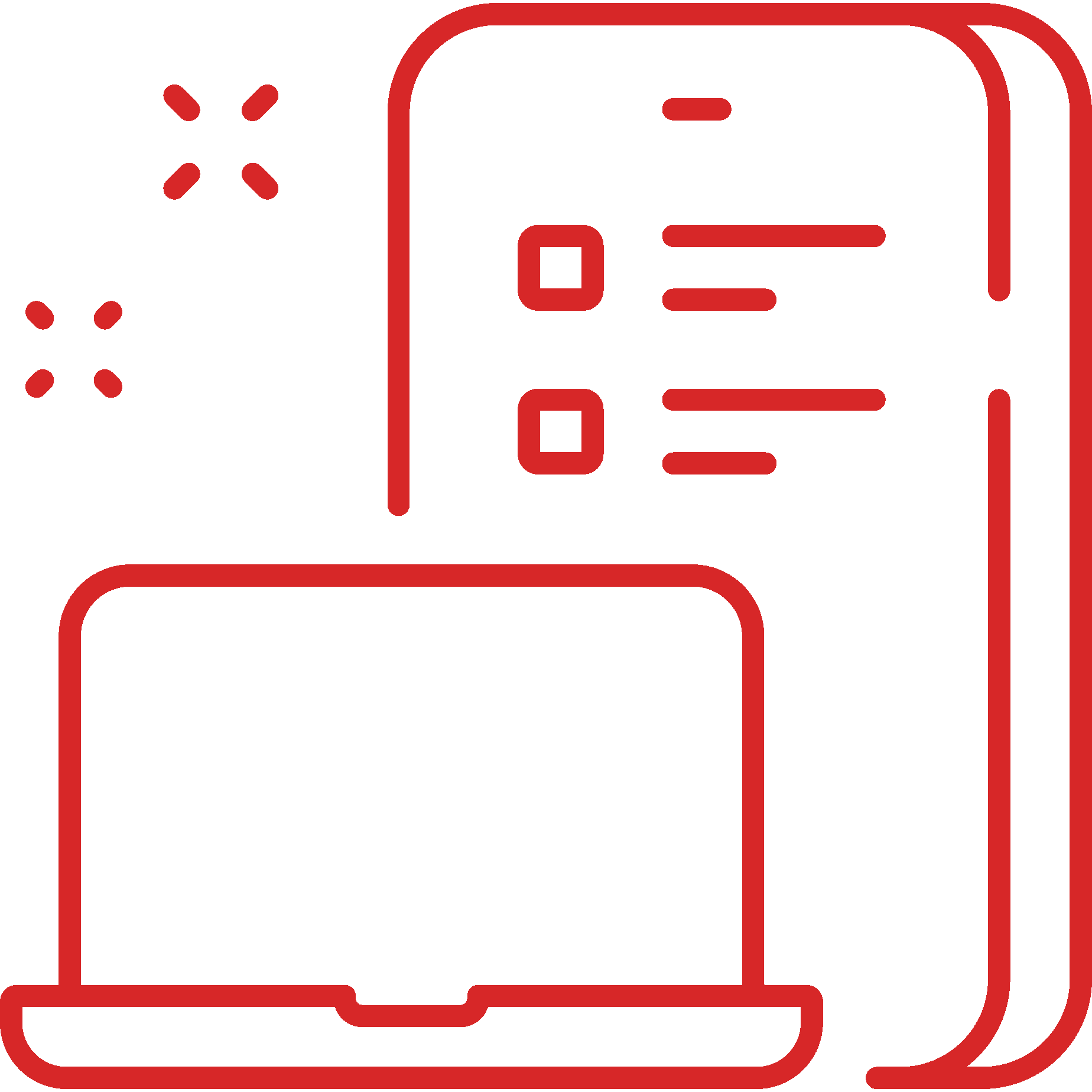 Member Portal Icon - computer and paper