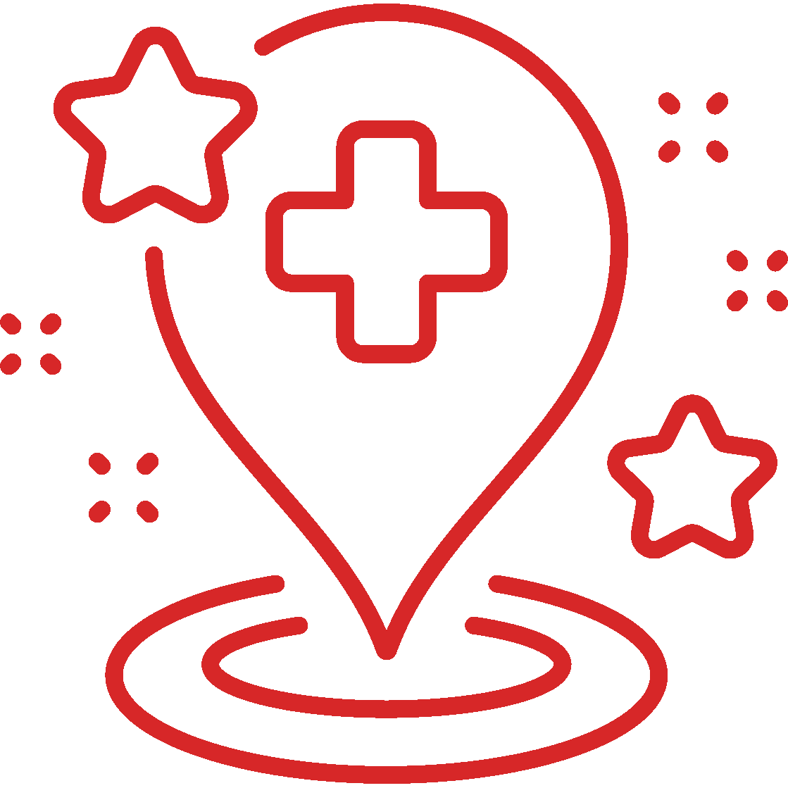 Member Resources Icon - location with medical sign
