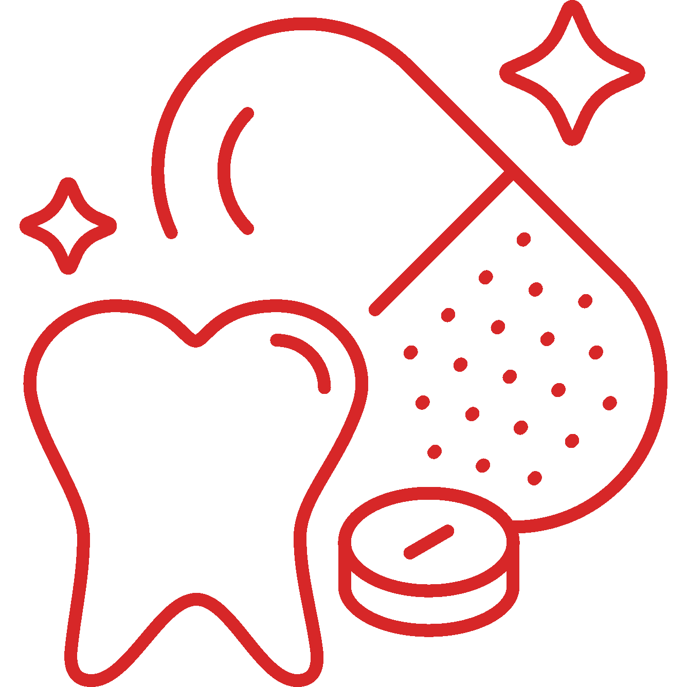 RX and Dental Discount Icon - pills and tooth