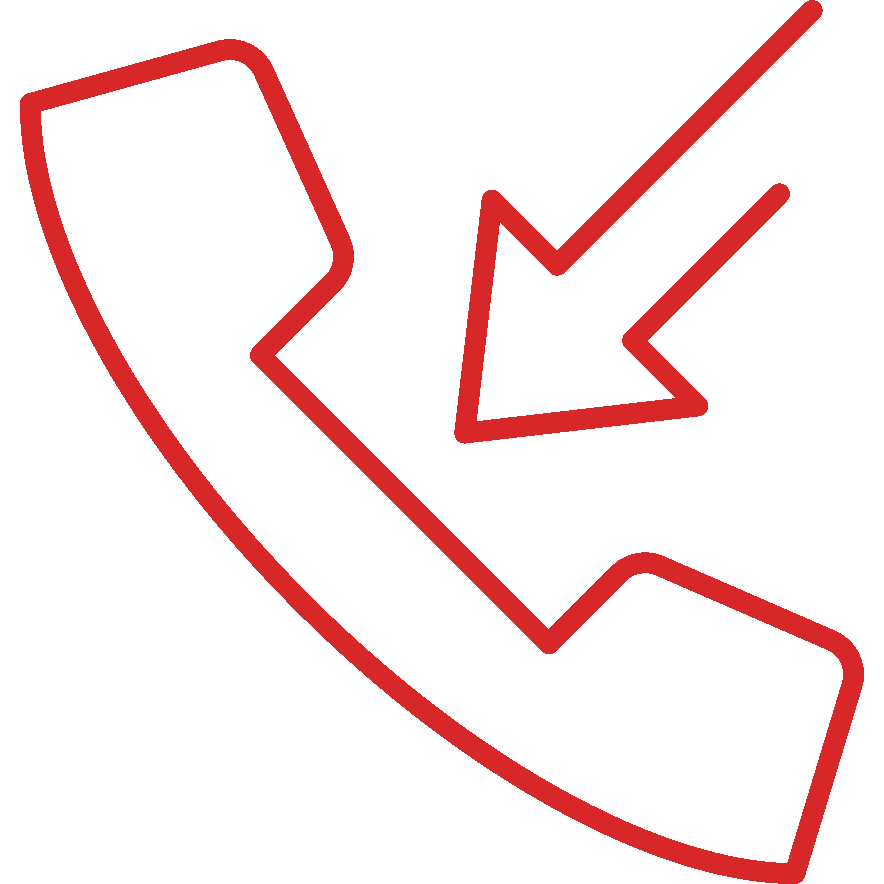 Connect with us - arrow pointing to phone